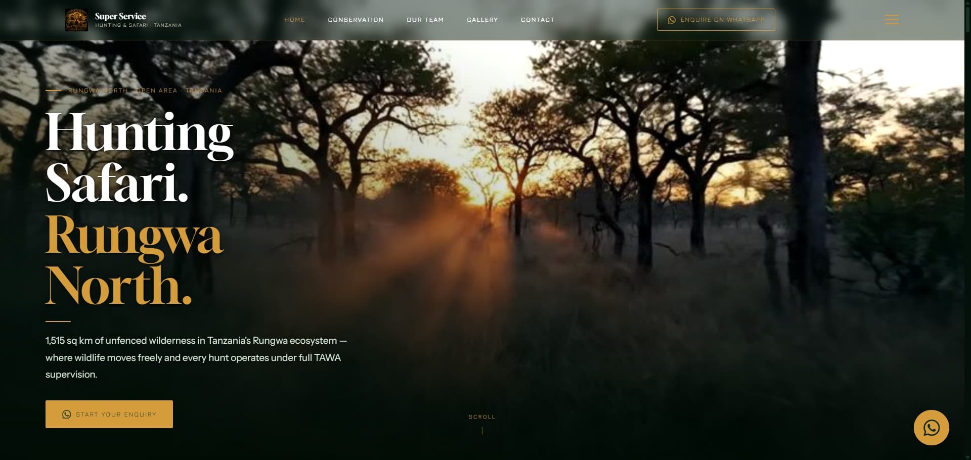 Super Service Hunting & Safari — luxury digital presence